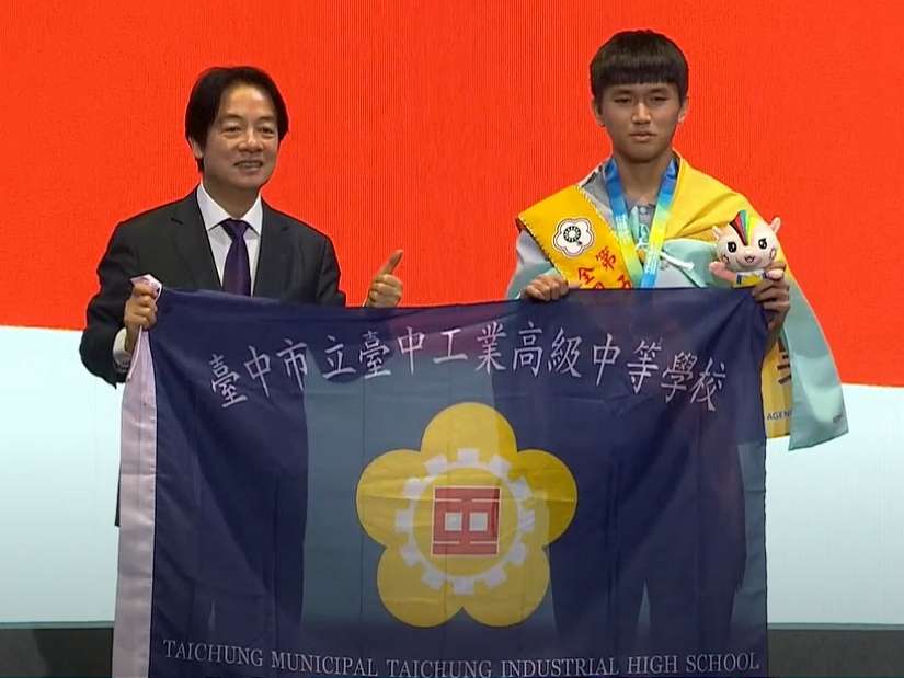 全國技能競賽成績出爐 中市10位金牌選手獲總統表揚